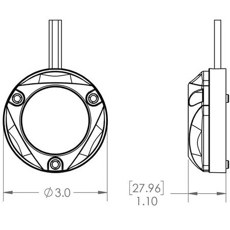 Lumitec Zambezi Mini Surface Mount LED Underwater Light, 10-30VDC, IP68 — Quality Boat Parts
