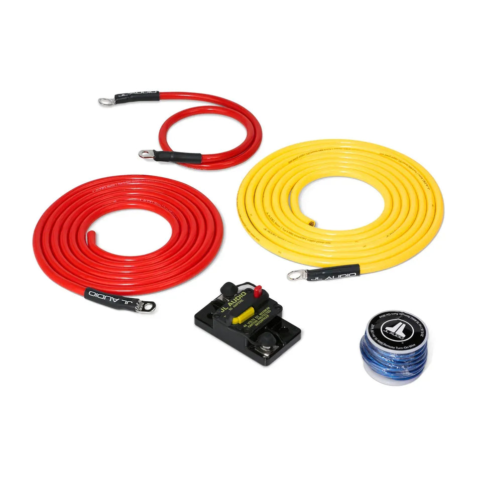 JL Audio Premium Power Marine Connection Kit, 12V, For Single Amplifier, ABYC-Standard Colored Wires — Quality Boat Parts