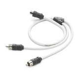 JL Audio XMD-WHTAICY Marine RCA Y-Adapter, 2-Channel, Twisted-Pair, OFC Copper, Molded Connectors, Brass Contacts — Quality Boat Parts