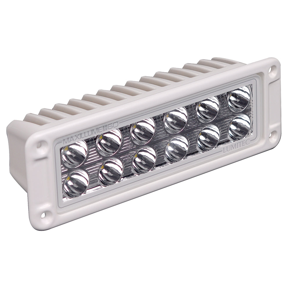 Lumitec - Maxillumeh60 - Flush Mount Flood Light - White Housing - White Dimming — Quality Boat Parts