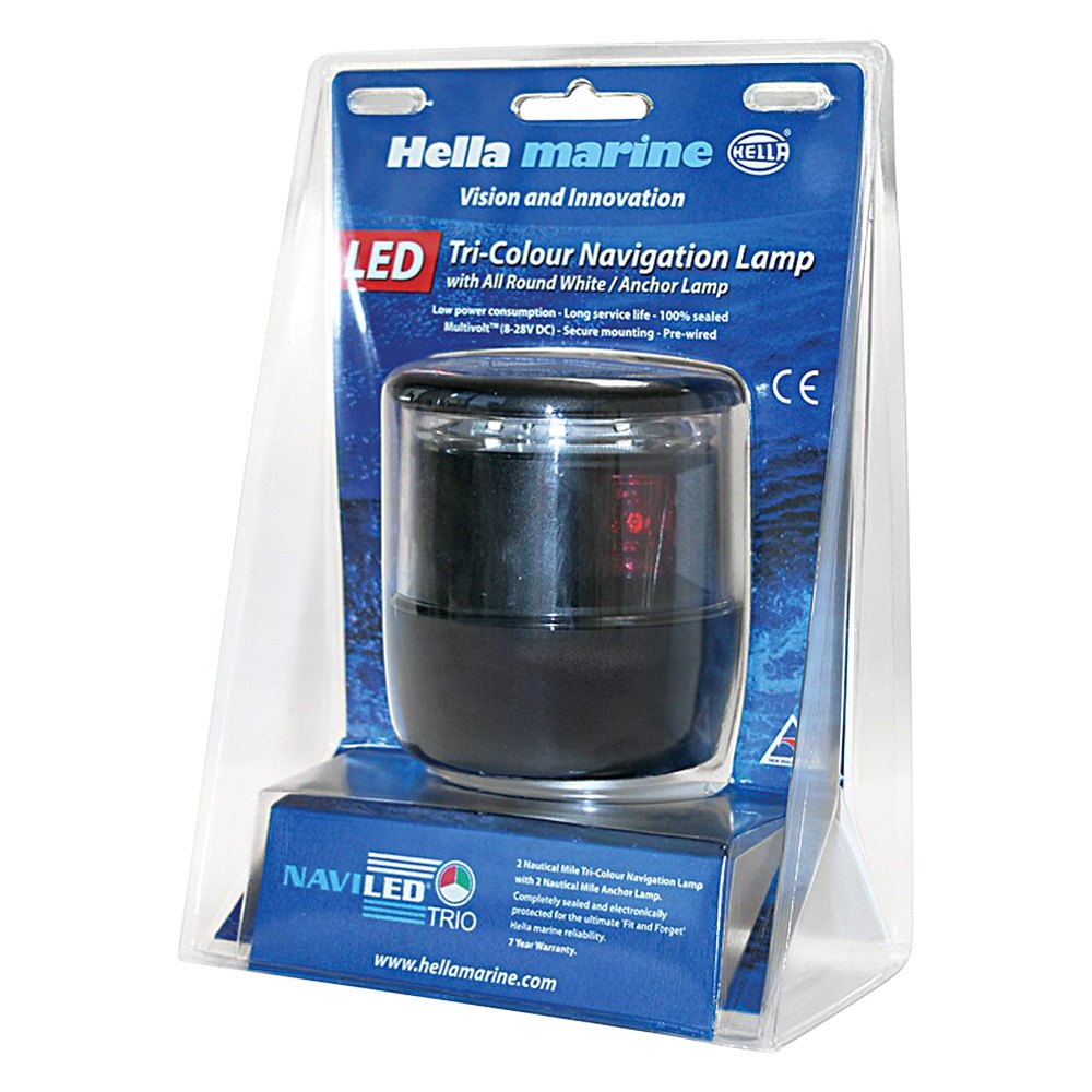 Hella Marine NaviLED TRIO Tri-Color/Anchor Nav Light, 2NM Rated, 9-33V, IP67 — Quality Boat Parts