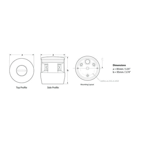 Hella Marine NaviLED TRIO Tri-Color/Anchor Nav Light, 2NM Rated, 9-33V, IP67 — Quality Boat Parts