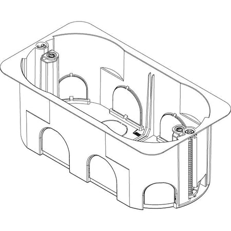 Vimar Flush-Mount Hollow Wall Mounting Box, 4-Module, 50mm Deep, Light Blue, Glow Wire 850C — Quality Boat Parts