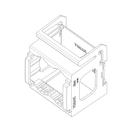 Vimar Idea 2-Module DIN-Rail Mounting Frame, DIN 60715 TH35, RAL 7035 — Quality Boat Parts