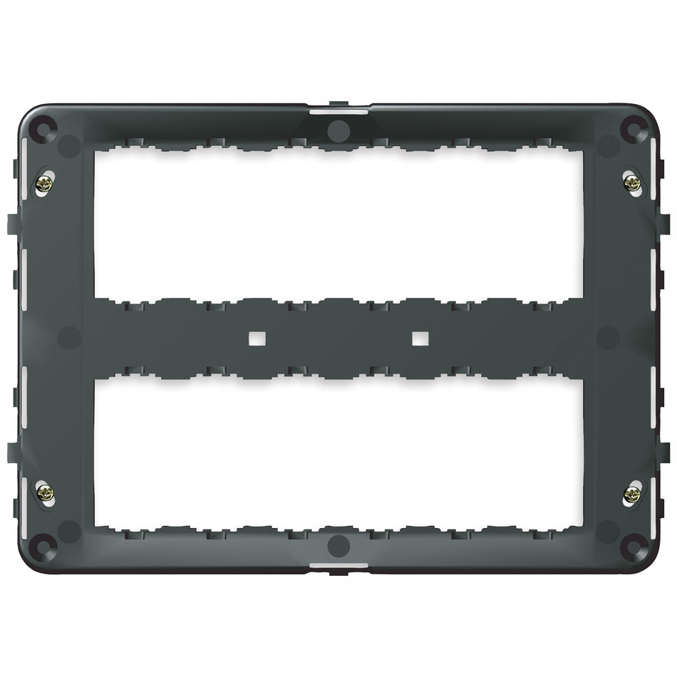Vimar IDEA 12 (6+6)-Module Mounting Frame, For V71320/V71620/V71720 & 09920 Boxes, With Screws, Grey — Quality Boat Parts