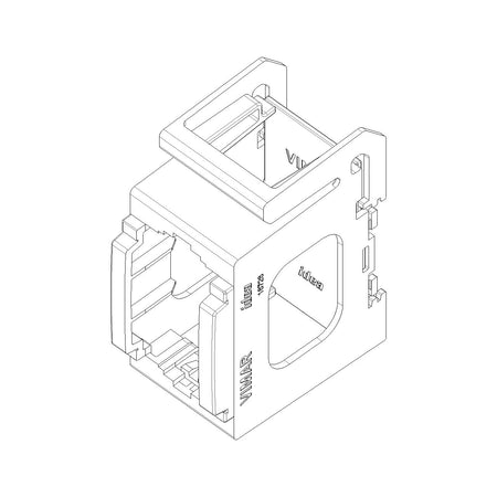 Vimar DIN Rail Mounting Frame, 1-Module, 2x17.5mm, RAL 7035 Grey — Quality Boat Parts
