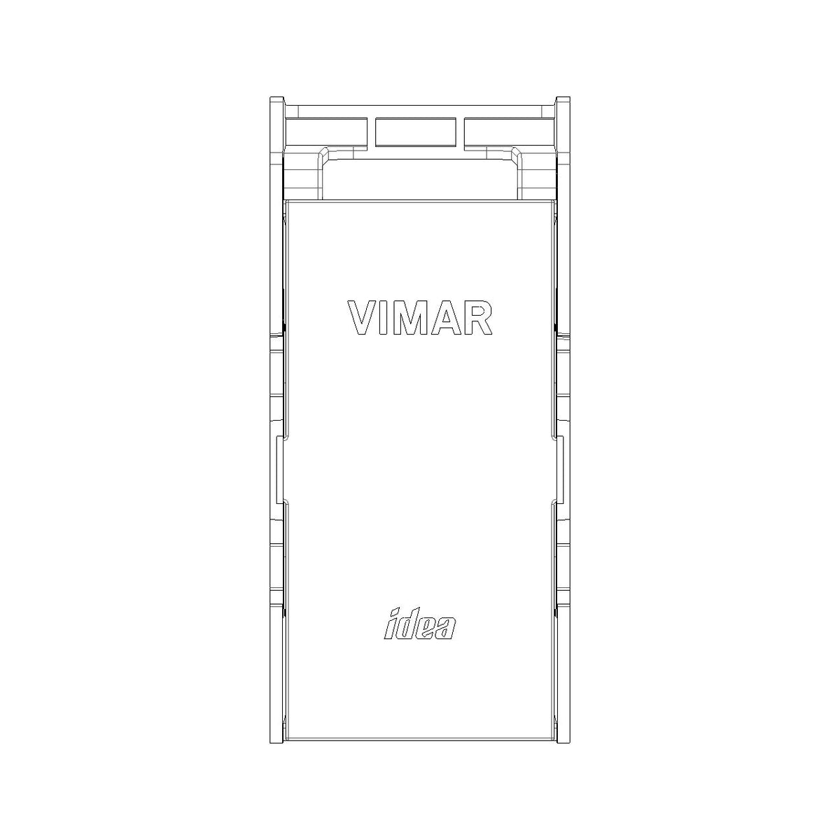 Vimar DIN Rail Mounting Frame, 1-Module, 2x17.5mm, RAL 7035 Grey — Quality Boat Parts