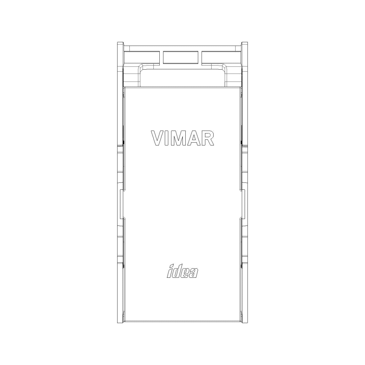 Vimar DIN Rail Mounting Frame, 1-Module, 2x17.5mm, RAL 7035 Grey — Quality Boat Parts