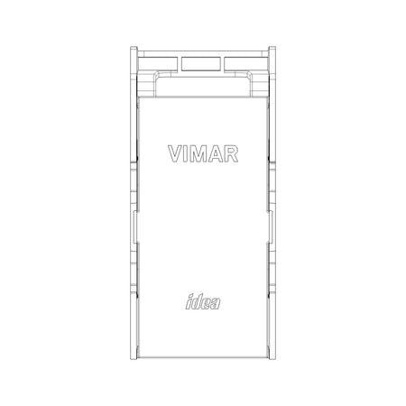Vimar DIN Rail Mounting Frame, 1-Module, 2x17.5mm, RAL 7035 Grey — Quality Boat Parts