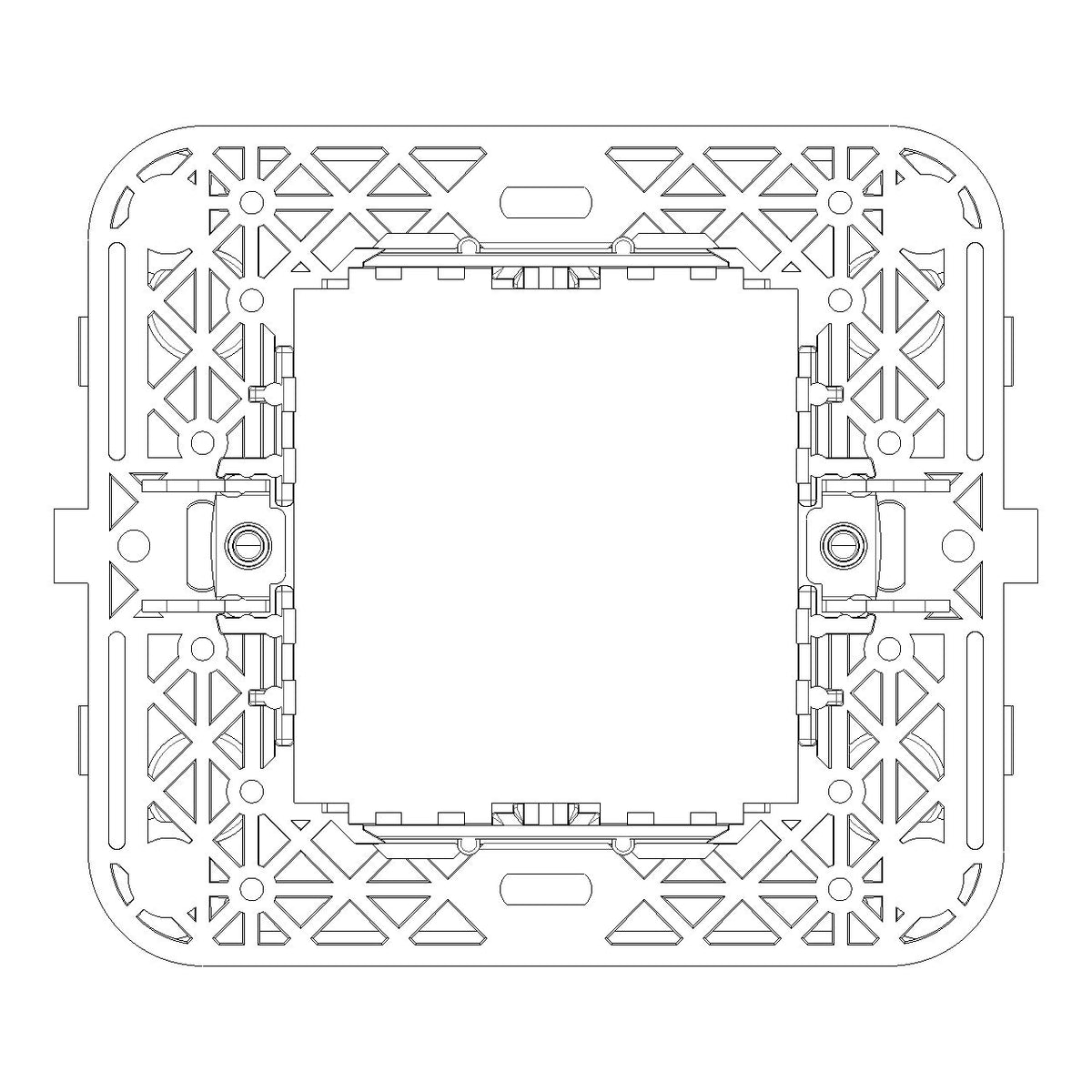 Vimar Idea 2-Reduced-Module Mounting Frame With Claws, For 60mm Round Flush or 09971 Surface Box — Quality Boat Parts