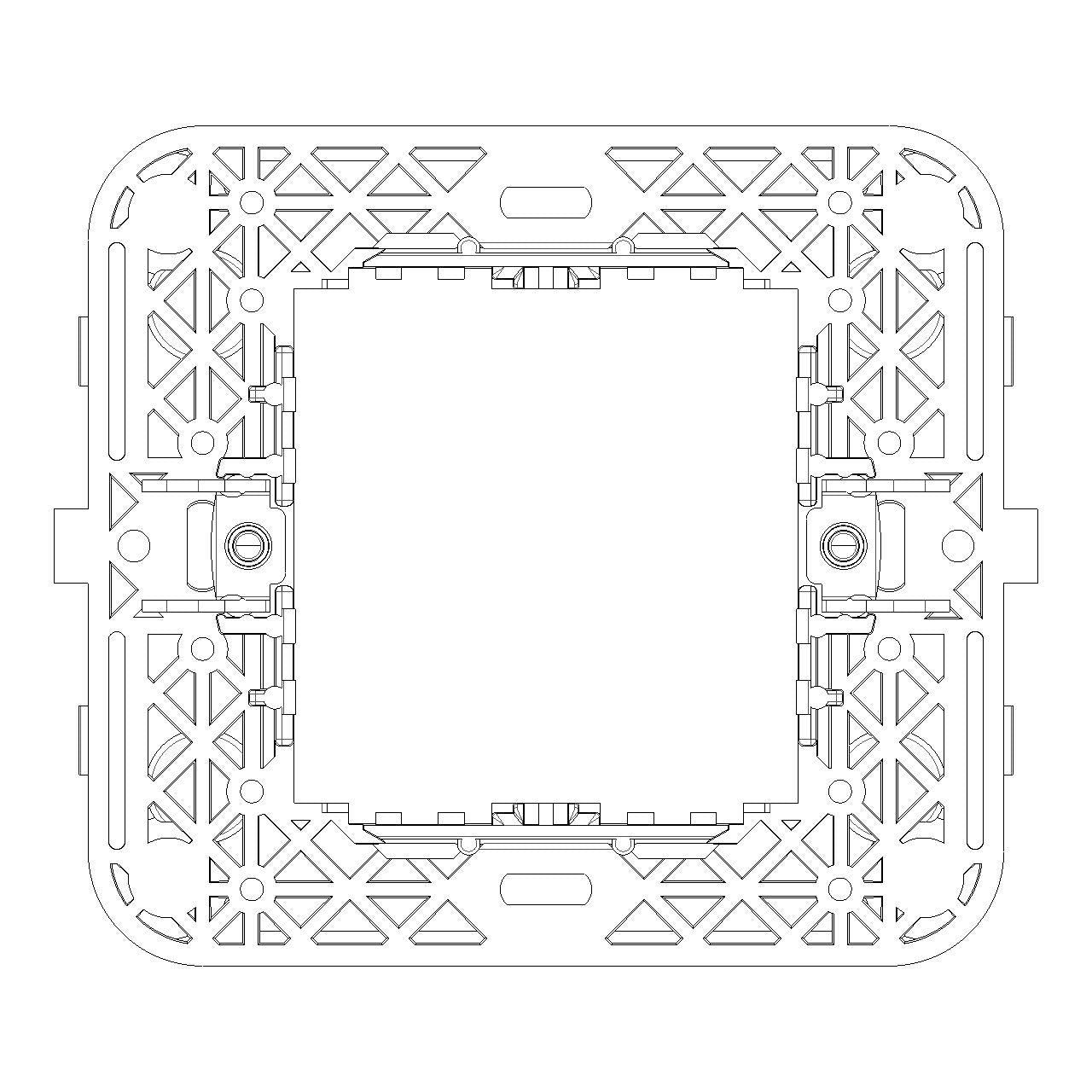 Vimar Idea 2-Reduced-Module Mounting Frame With Claws, For 60mm Round Flush or 09971 Surface Box — Quality Boat Parts