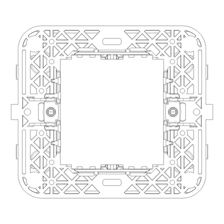 Vimar Idea 2-Reduced-Module Mounting Frame With Claws, For 60mm Round Flush or 09971 Surface Box — Quality Boat Parts