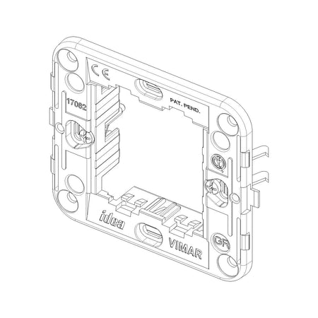Vimar Idea 2-Reduced-Module Mounting Frame With Claws, For 60mm Round Flush or 09971 Surface Box — Quality Boat Parts