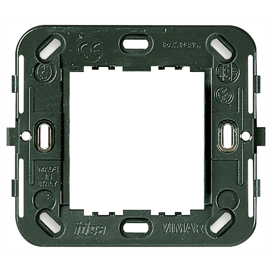Vimar IDEA 2-Reduced-Module Mounting Frame, No Screws, 60 mm Centers, 56x56 mm Flush Boxes — Quality Boat Parts