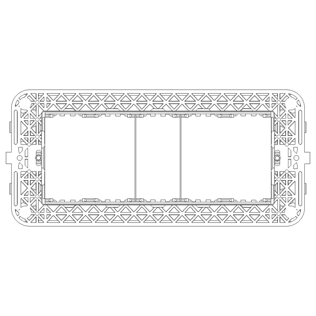 Vimar Idea 5-Module Mounting Frame, With Screws, Grey — Quality Boat Parts
