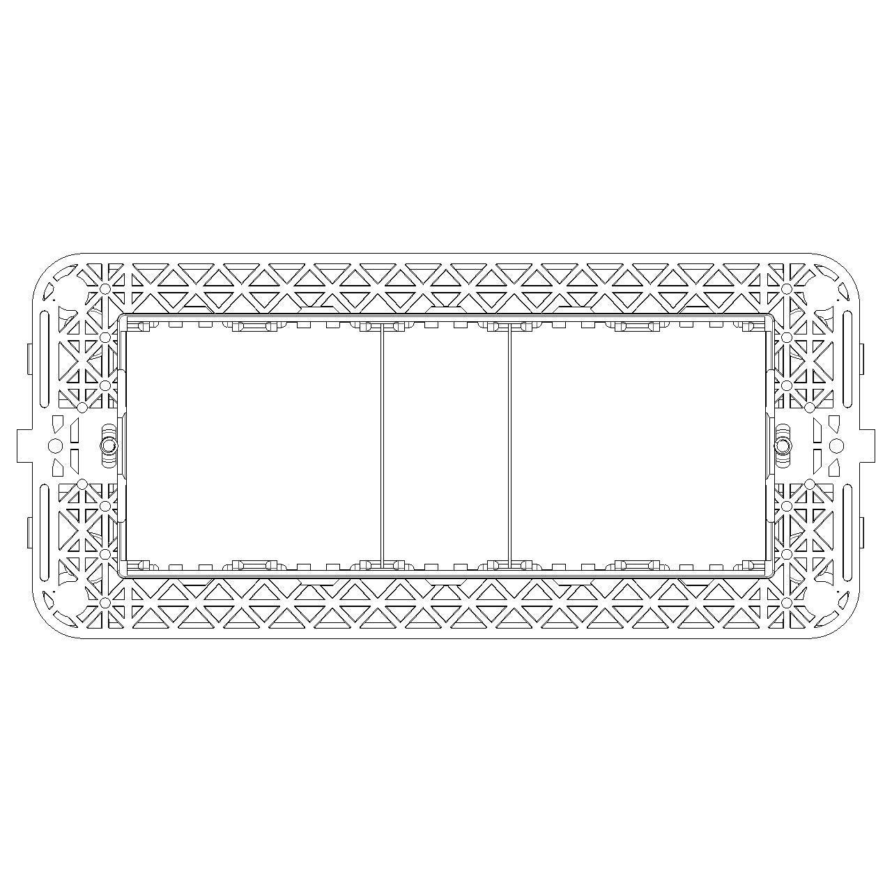 Vimar Idea 5-Module Mounting Frame, With Screws, Grey — Quality Boat Parts