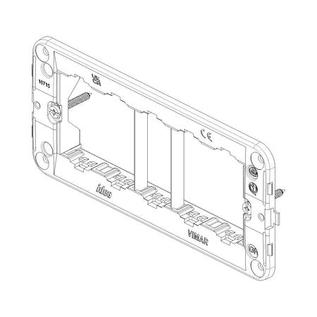 Vimar Idea 5-Module Mounting Frame, With Screws, Grey — Quality Boat Parts