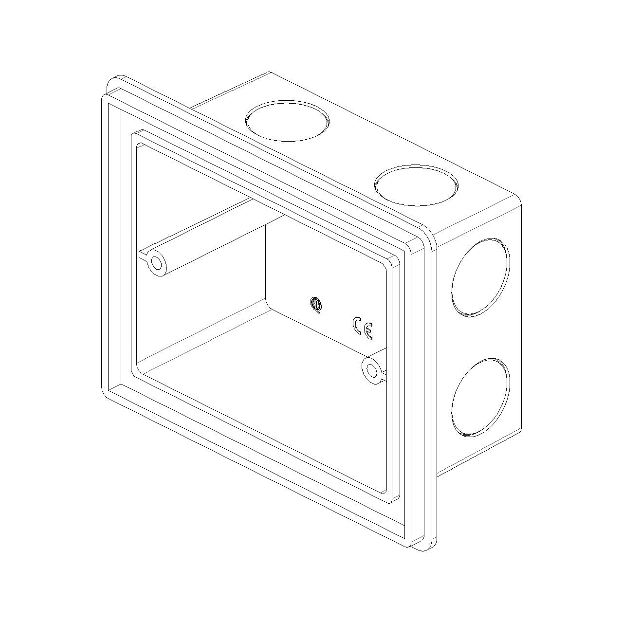 Vimar Flush Mounting Box, 3-Module, IP55, Plastic, Grey — Quality Boat Parts