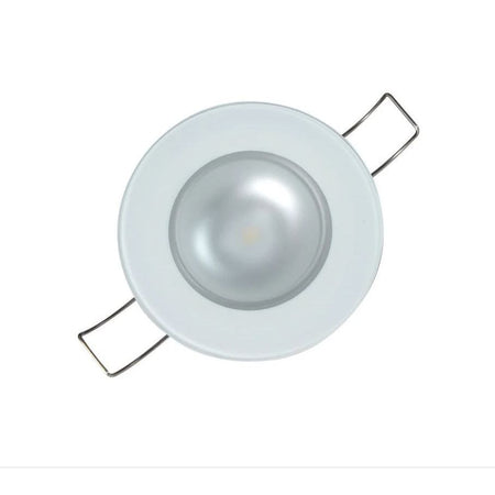 Lumitec Mirage Glass Flush Mount LED Down Light, White/Red/Green, 10-30V, IP67, 6W, Polished Finish — Quality Boat Parts