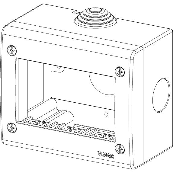 Vimar Idea/8000 Surface Enclosure, 3-Module, IP40, RAL 7035 Grey — Quality Boat Parts