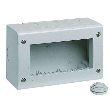 Vimar Idea/8000 Surface-Mount Enclosure, 4-Module, IP40, RAL 7035 Grey — Quality Boat Parts