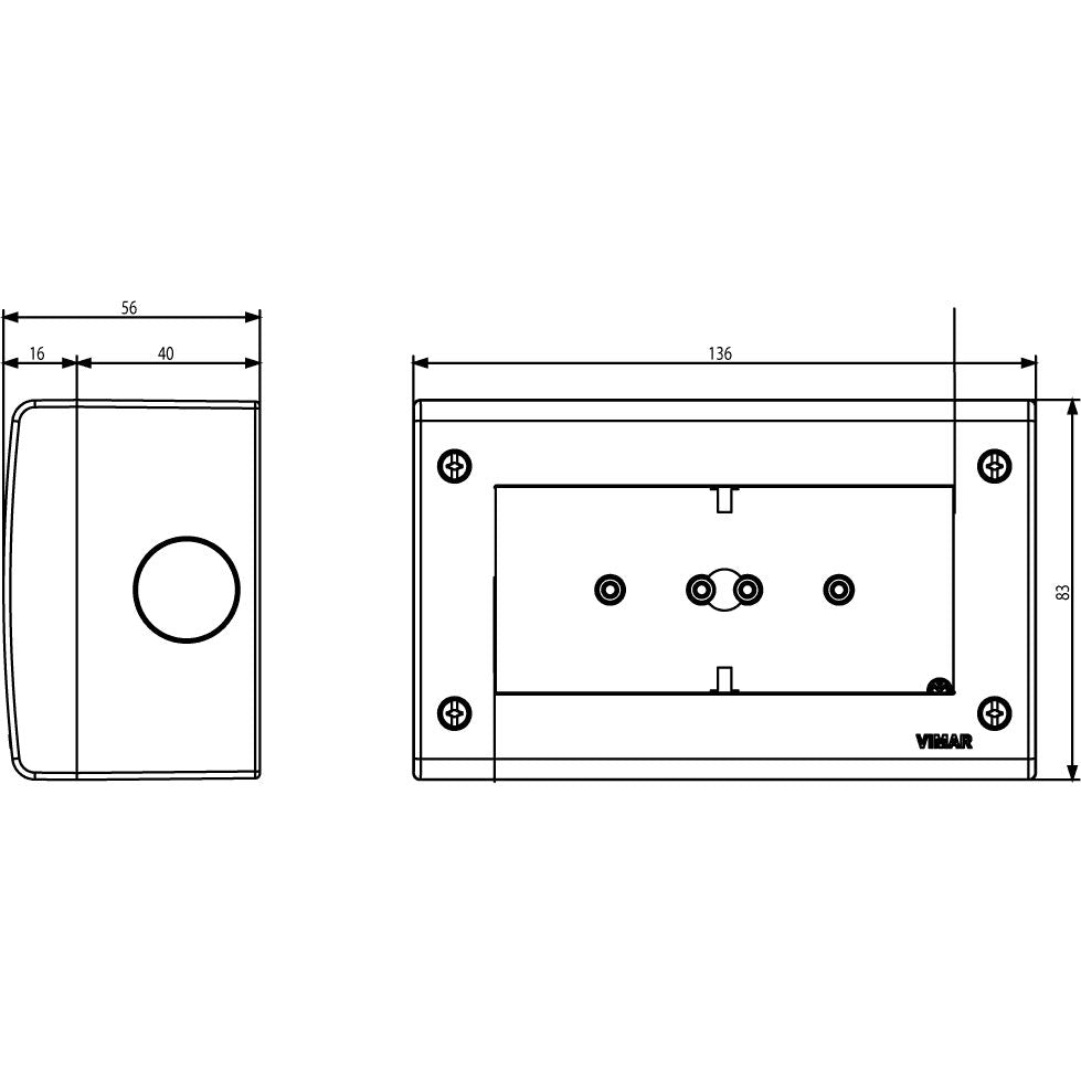Vimar Idea/8000 Surface-Mount Enclosure, 4-Module, IP40, RAL 7035 Grey — Quality Boat Parts