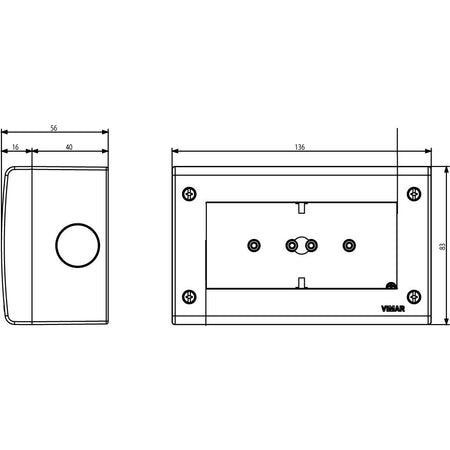 Vimar Idea/8000 Surface-Mount Enclosure, 4-Module, IP40, RAL 7035 Grey — Quality Boat Parts