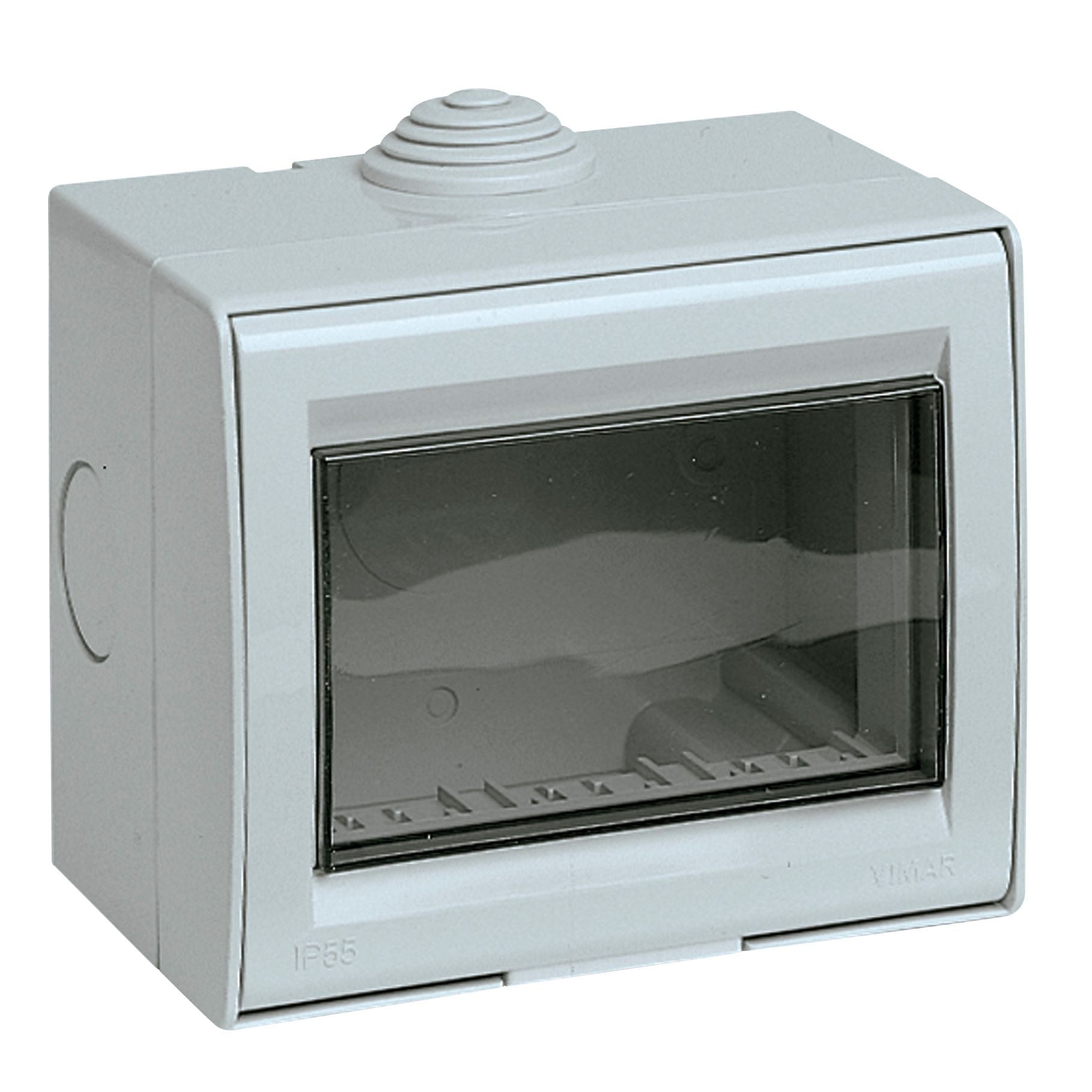 Vimar Idea/8000 3-Module IP55 Wall-Mount Enclosure, For Idea and 8000 Modules, Includes 3 Adaptors for 8000 Modules, Grey Housing — Quality Boat Parts