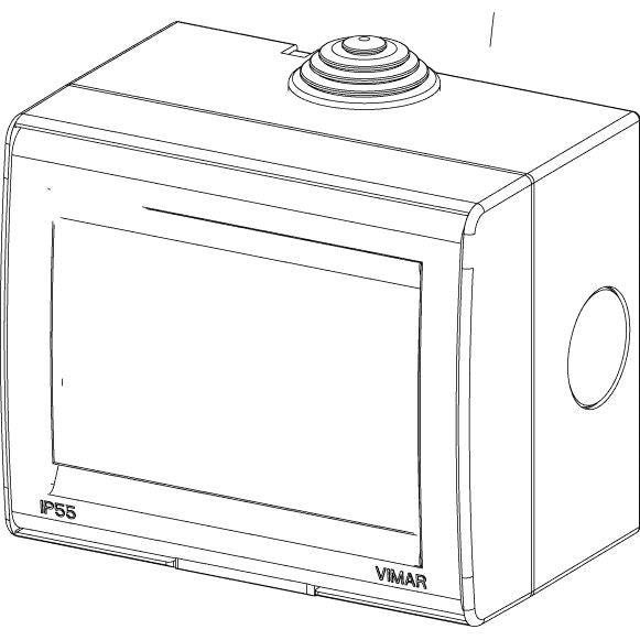 Vimar Idea/8000 3-Module IP55 Wall-Mount Enclosure, For Idea and 8000 Modules, Includes 3 Adaptors for 8000 Modules, Grey Housing — Quality Boat Parts