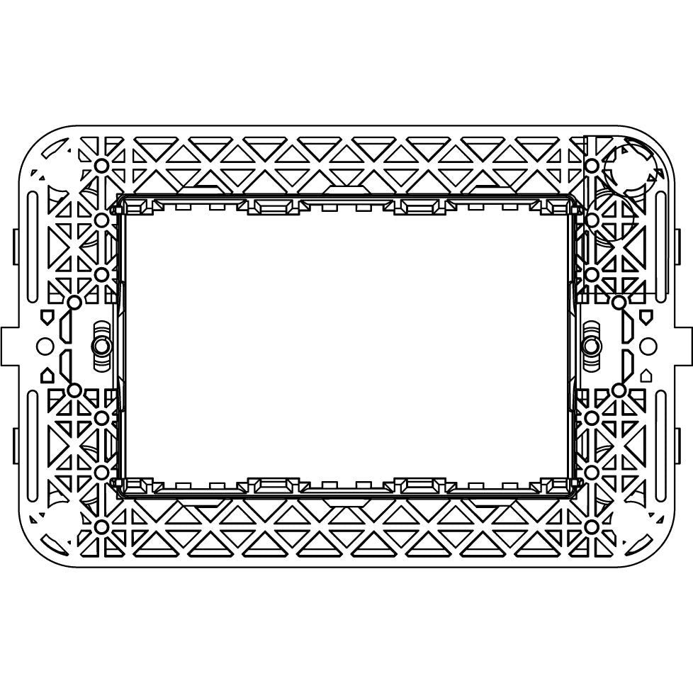 Vimar Idea 3-Module Mounting Frame, With Screws, 60 x 97 mm, Grey — Quality Boat Parts