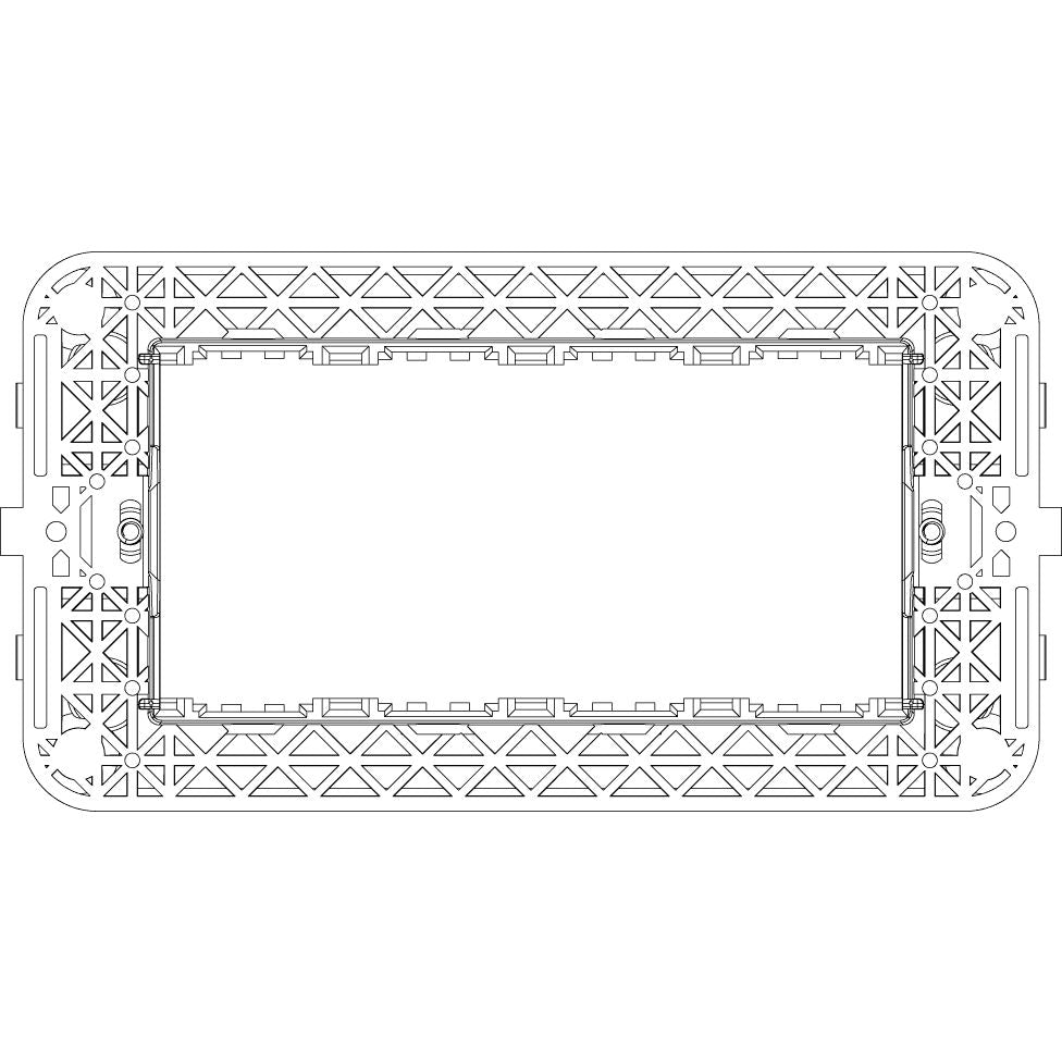 Vimar IDEA 4-Module Mounting Frame, Screws Included, Grey, Thermoplastic — Quality Boat Parts