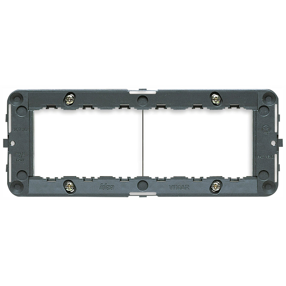 Vimar IDEA 6-Module Mounting Frame, For 6/7-Module Boxes, 60 x 172mm, With Screws, Grey Thermoplastic — Quality Boat Parts