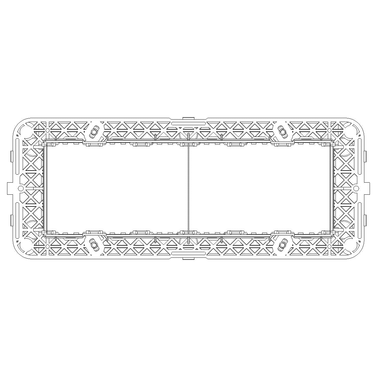 Vimar IDEA 6-Module Mounting Frame, For 6/7-Module Boxes, 60 x 172mm, With Screws, Grey Thermoplastic — Quality Boat Parts