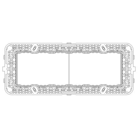 Vimar IDEA 6-Module Mounting Frame, For 6/7-Module Boxes, 60 x 172mm, With Screws, Grey Thermoplastic — Quality Boat Parts