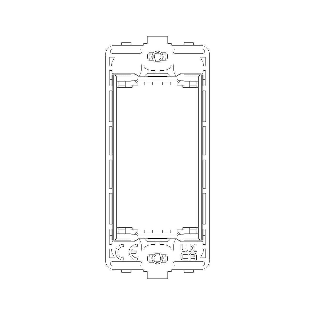 Vimar Idea Panel Mounting Frame, 1-Module, With Screws, Grey — Quality Boat Parts