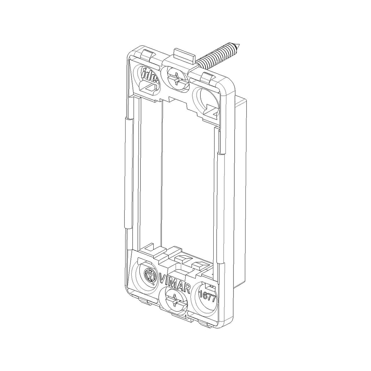 Vimar Idea Panel Mounting Frame, 1-Module, With Screws, Grey — Quality Boat Parts