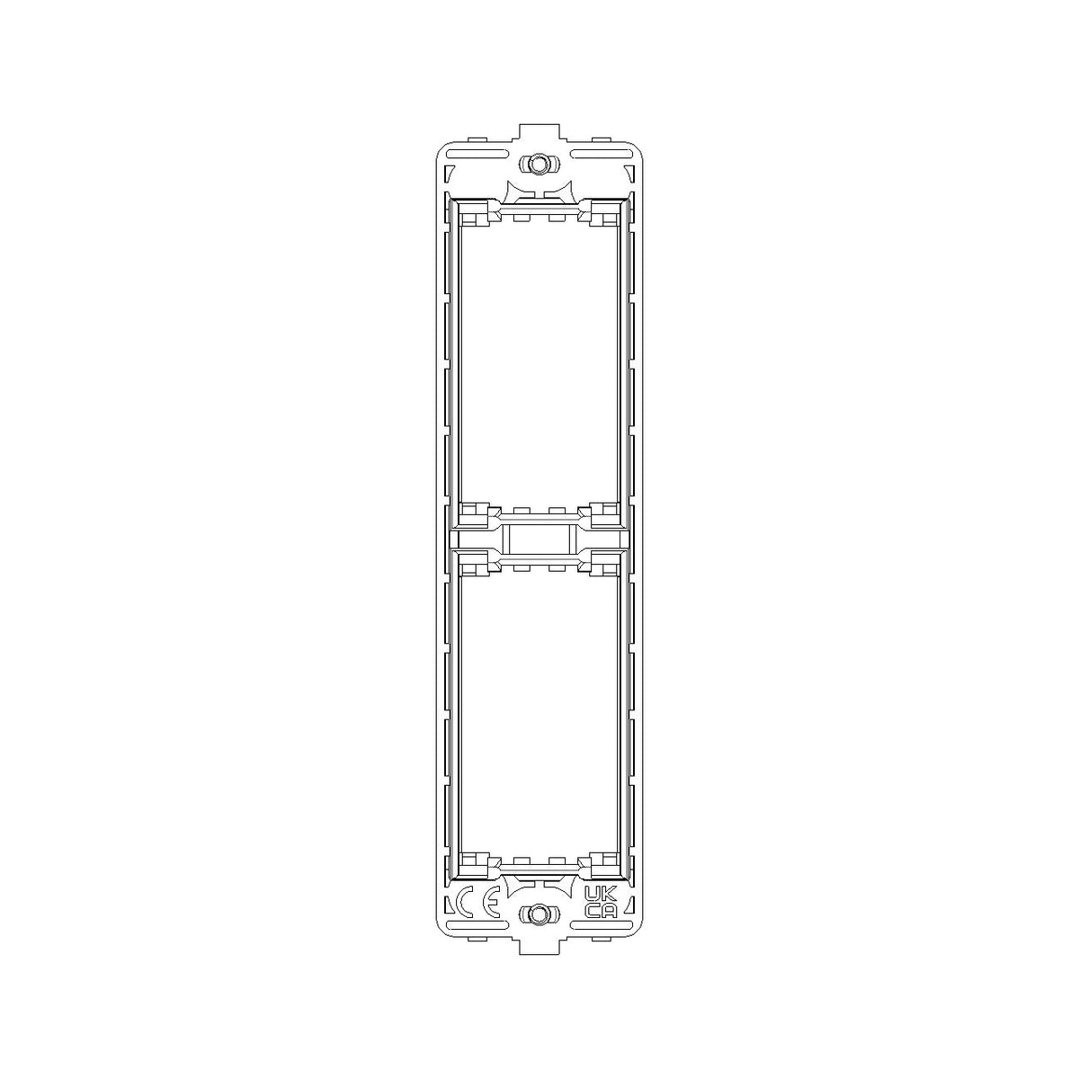 Vimar Idea 2-Module Flush Panel Mounting Frame, With Screws, Grey — Quality Boat Parts