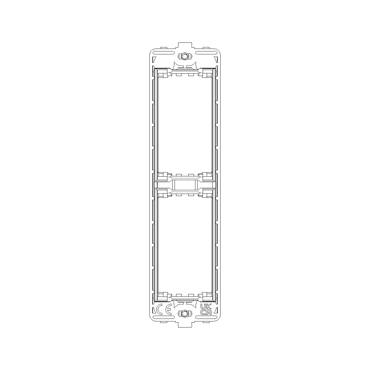 Vimar Idea 2-Module Flush Panel Mounting Frame, With Screws, Grey — Quality Boat Parts