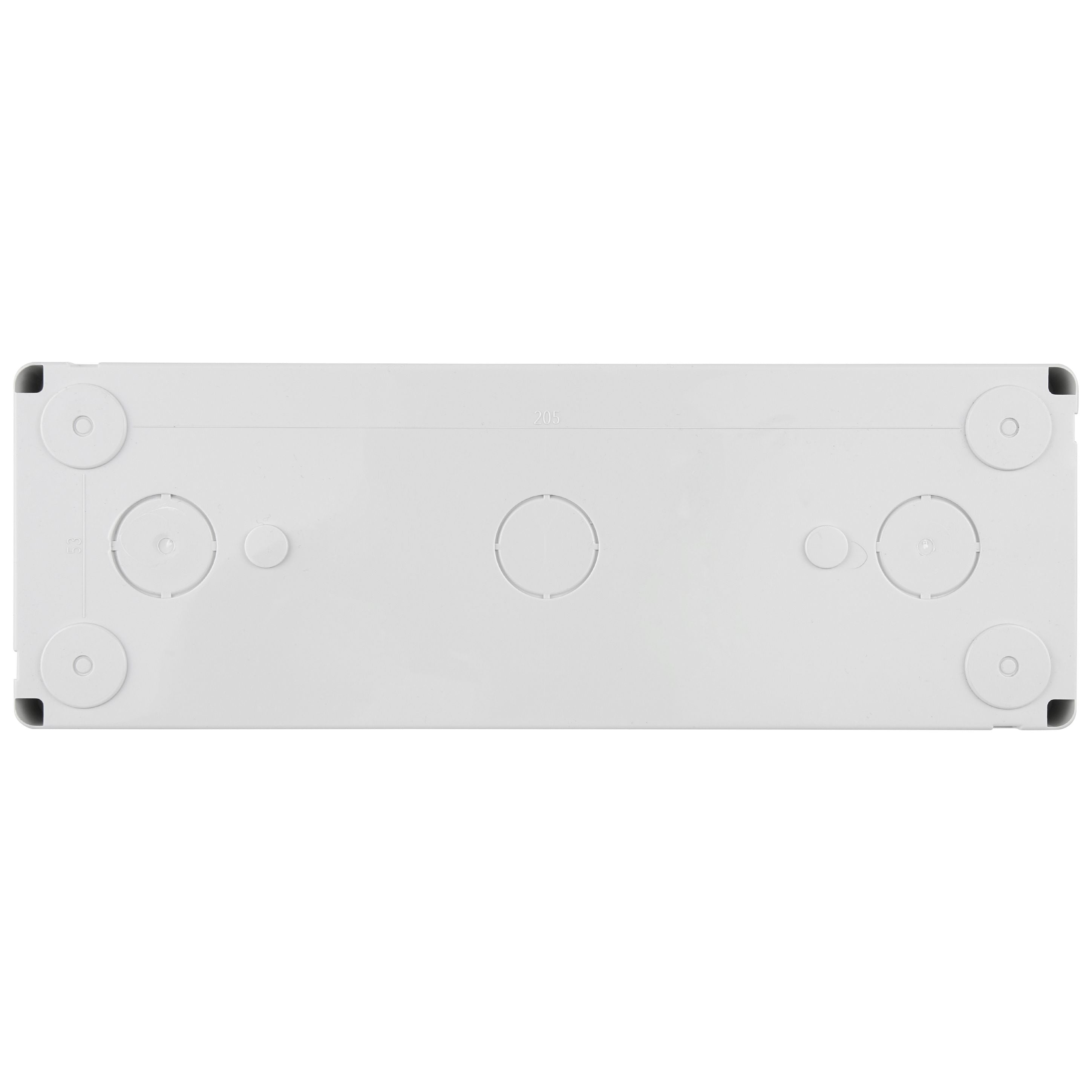 Vimar Isoset 8-Module 2x4 Surface Mount Enclosure, For Eikon and Plana Series, IP40, 23.8x8.3x5.5 cm, Plastic — Quality Boat Parts