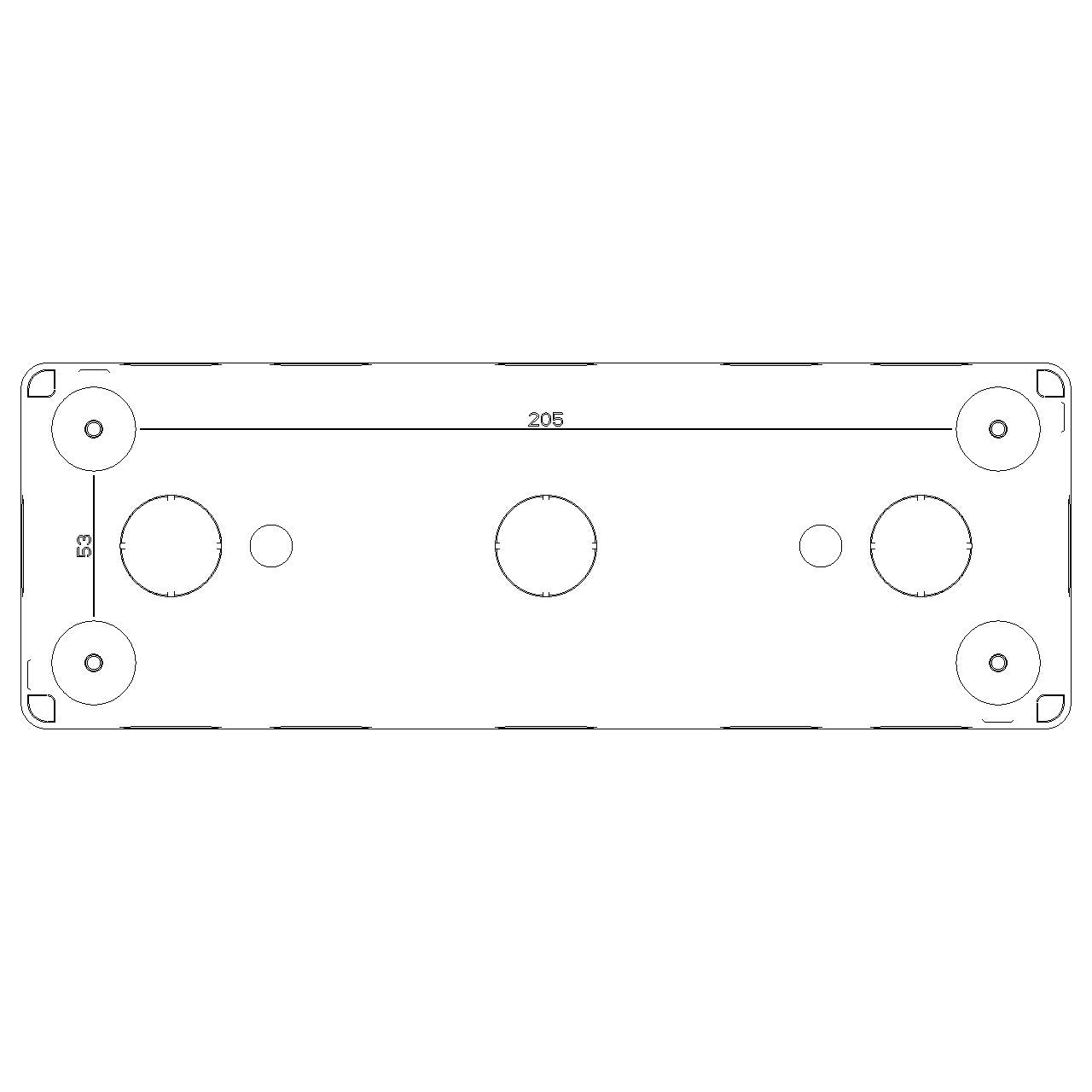 Vimar Isoset 8-Module 2x4 Surface Mount Enclosure, For Eikon and Plana Series, IP40, 23.8x8.3x5.5 cm, Plastic — Quality Boat Parts