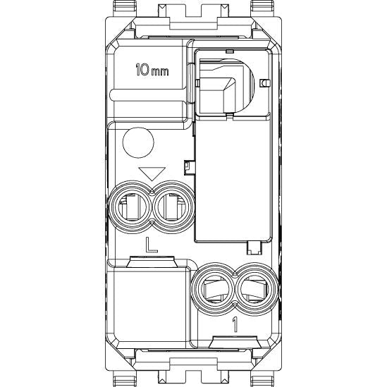 Vimar Eikon 1-Way Switch Mechanism, 16AX 250V, Lightable, Anthracite, IP40 — Quality Boat Parts