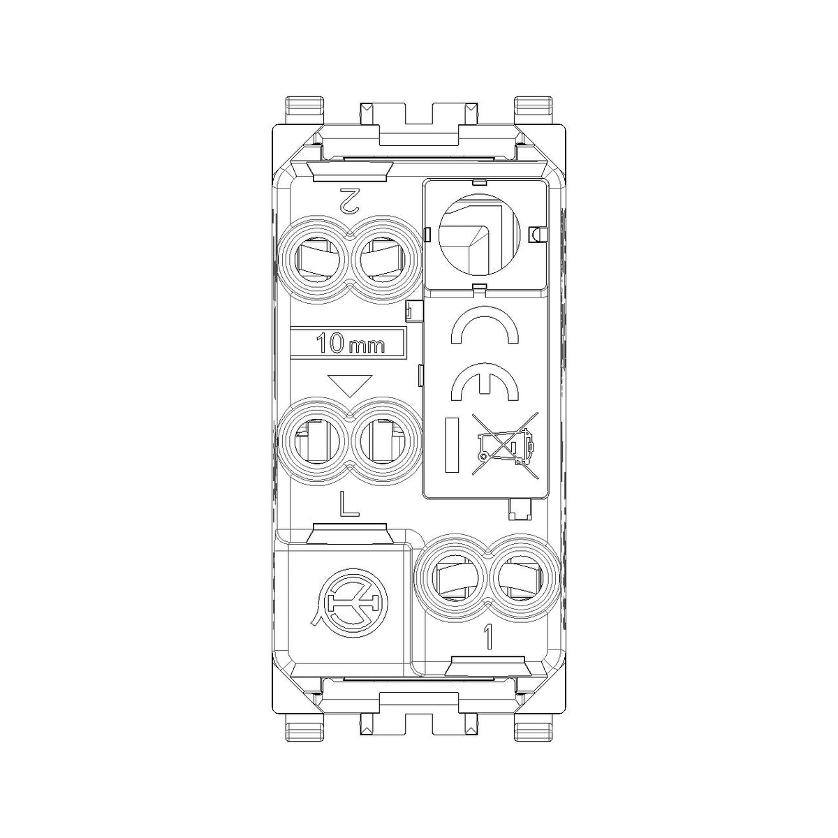 Vimar Eikon 2-Way Switch Mechanism, 1P, 16AX, 250V, Lightable, IP40 — Quality Boat Parts