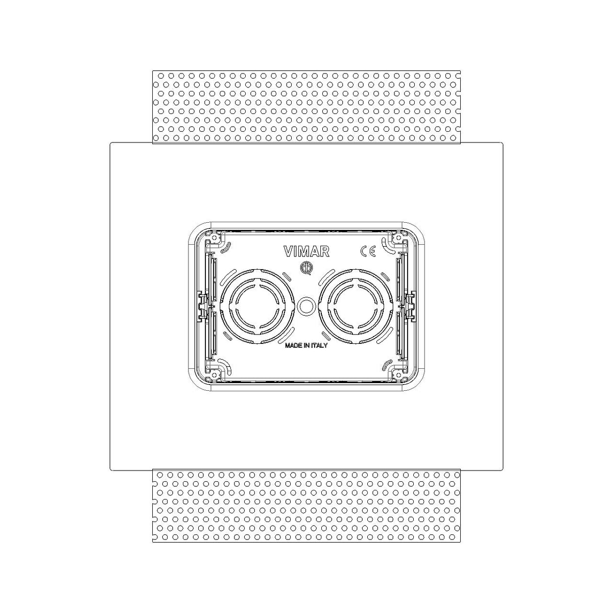 Vimar Exé 3-Module Flush Mounting Box, For Hollow Walls, GW 960C — Quality Boat Parts
