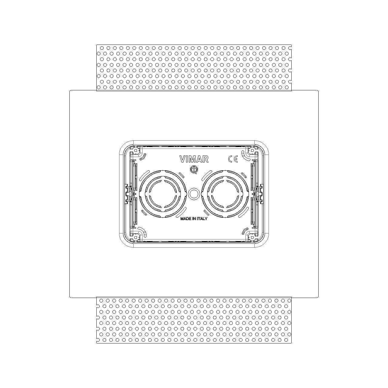 Vimar Exé 3-Module Flush Mounting Box, For Hollow Walls, GW 960C — Quality Boat Parts