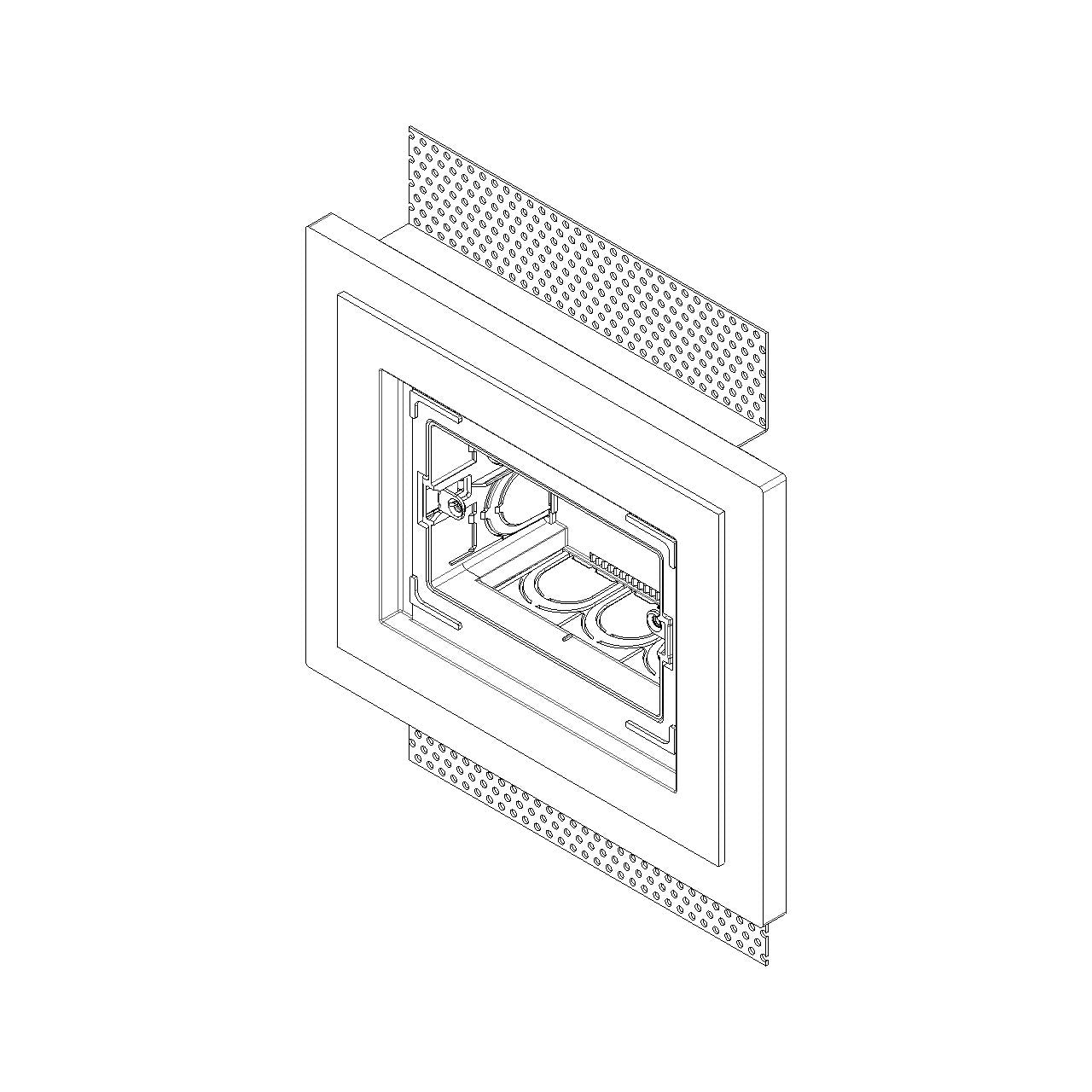 Vimar Exé 3-Module Flush Mounting Box, For Hollow Walls, GW 960C — Quality Boat Parts