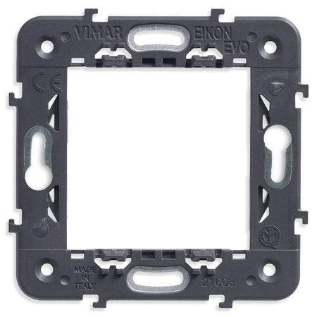 Vimar Eikon 2-Module Mounting Frame, Without Screws, For 60 mm Fixing Centres or 56x56 mm Box, 71 mm Distance Between Centres — Quality Boat Parts