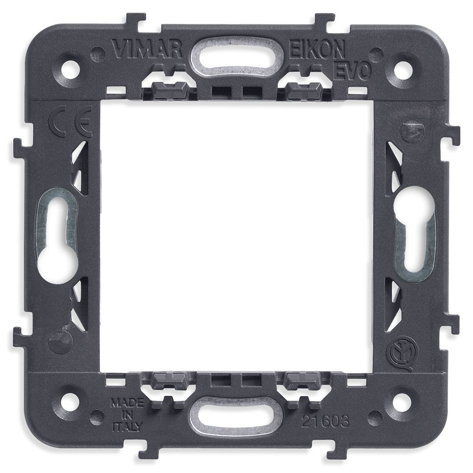 Vimar Eikon 2-Module Mounting Frame, Without Screws, For 60 mm Fixing Centres or 56x56 mm Box, 71 mm Distance Between Centres — Quality Boat Parts