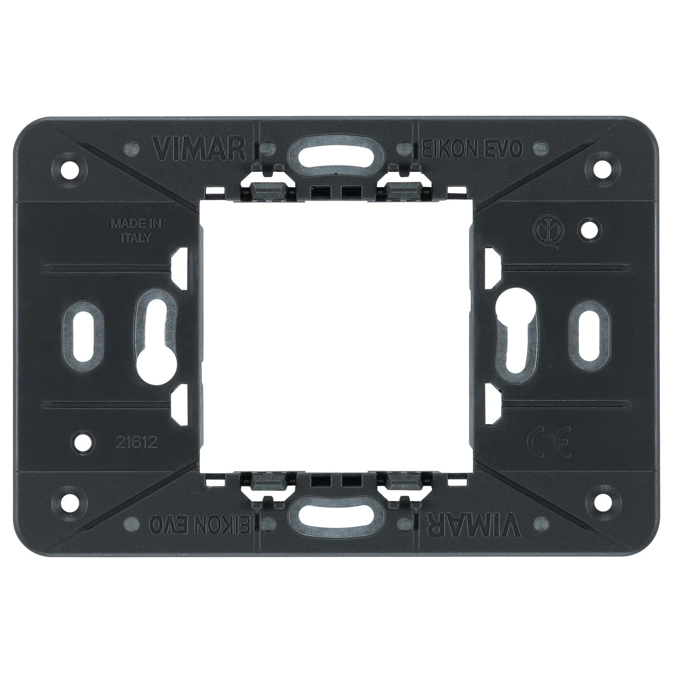 Vimar Eikon 2-Central-Module Mounting Frame, With Screws, For 60 mm Centers or 56x56 mm Boxes — Quality Boat Parts