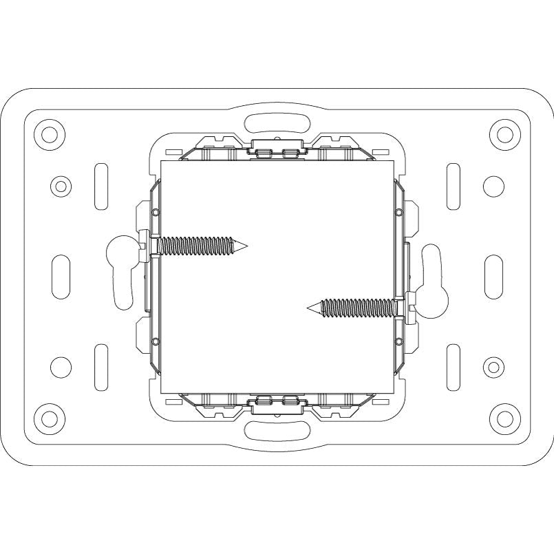 Vimar Eikon 2-Central-Module Mounting Frame, With Screws, For 60 mm Centers or 56x56 mm Boxes — Quality Boat Parts