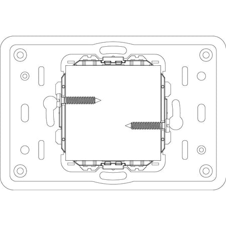 Vimar Eikon 2-Central-Module Mounting Frame, With Screws, For 60 mm Centers or 56x56 mm Boxes — Quality Boat Parts